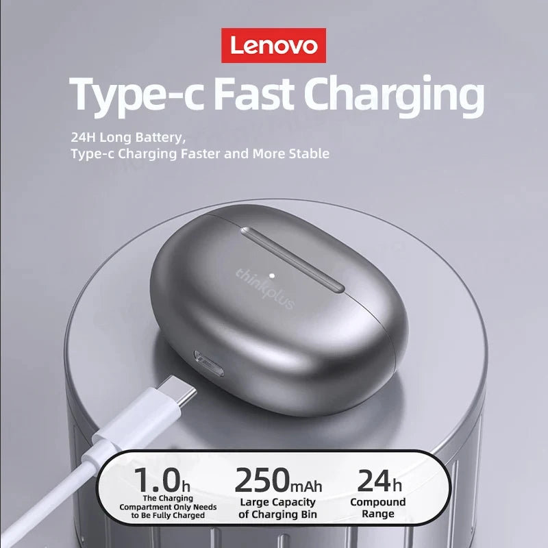Choice Lenovo LP5 auriculares inalámbricos con Bluetooth, auriculares de música HiFi, Auriculares deportivos impermeables con micrófono, auriculares de negocios