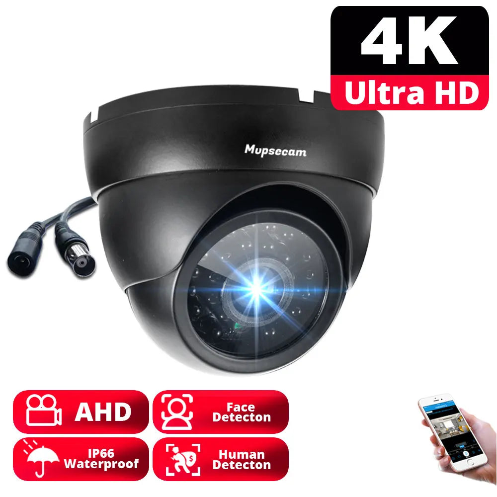 Cámara domo analógica de seguridad CCTV 4K BNC para exteriores, impermeable, detección facial, AHD, DVR, sistema de videovigilancia, 8MP, XMEYE, 5MP