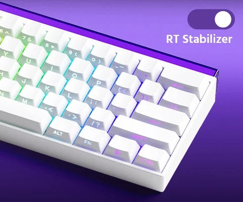 Teclado Veekos Shine60 60% AGRB con Lightbox rt0.01 mm interruptor magnético 8K tipo C con cable e-sports Gaming Teclado mecánico