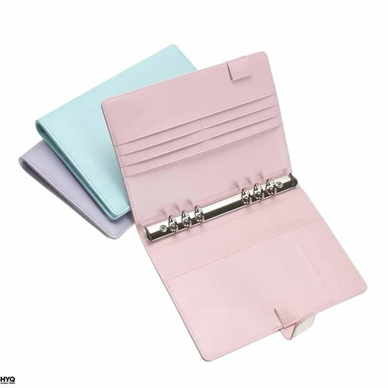 Nueva Carpeta de Anillas Vintage Recargable, Funda para Bloc de Notas, Carpeta de Cuero, Suministros de Oficina