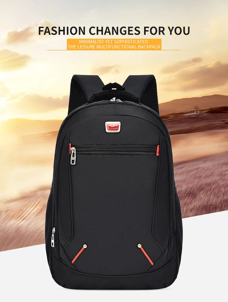 Mochila de Estilo Moderno para Hombre, Mochila Casual de Gran Capacidad, Bolsa de Viaje Multifuncional para Computadora, Mochila Escolar Mediana a Grande