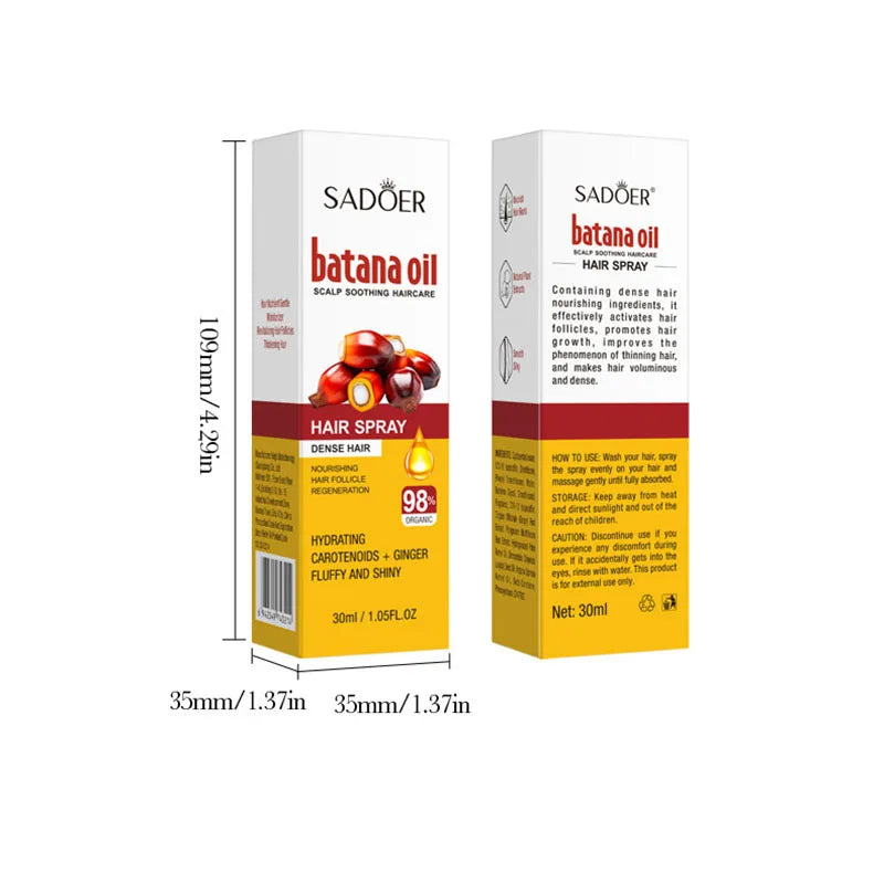 Spray para el crecimiento del cabello Batana, anticaída, pérdida de cabello, tratamiento dañado del cuero cabelludo, aceite de suero, nutre las raíces, cuidado de la salud del cabello de crecimiento rápido