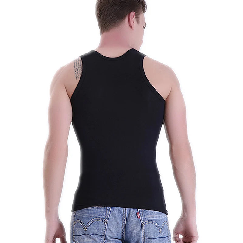 Chaleco de talla grande de Color sólido para las cuatro estaciones para hombre, Top cómodo de algodón puro para deportes juveniles y Fitness, Base para mediana edad, 1/3 piezas