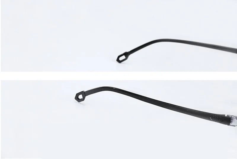 2 pares nuevos hombres mujeres gafas de lectura sin montura Anti luz azul bifocal aumento lejano gafas para presbicia + 150 + 200