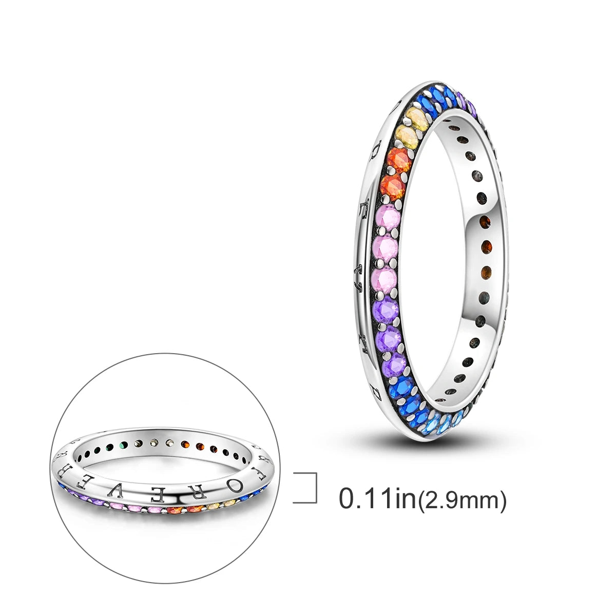 Anillo de plata 925 con diseño Original de luciérnaga y amor infinito, anillos de dedo de circón para mujer, regalo de joyería de boda de alta calidad