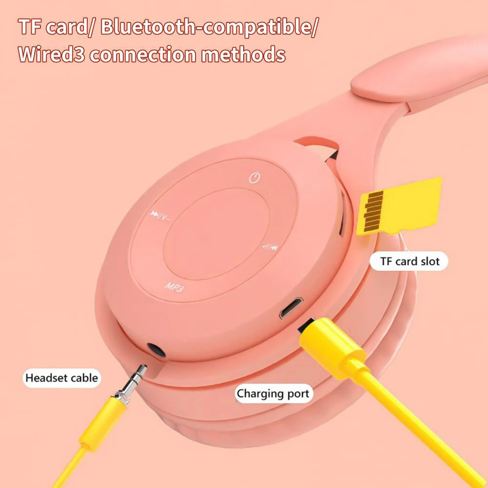 Y08 Auriculares inalámbricos Bluetooth Macaron auriculares estéreo con diadema para juegos con micrófono Gamer Girl regalo para tableta móvil
