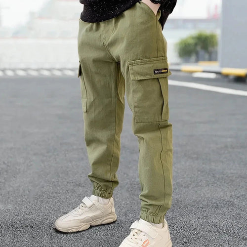 2025 nueva primavera otoño pantalones para niños pantalones casuales de estilo largo para niños de 3 a 12 años pantalones deportivos para niños adolescentes al aire libre