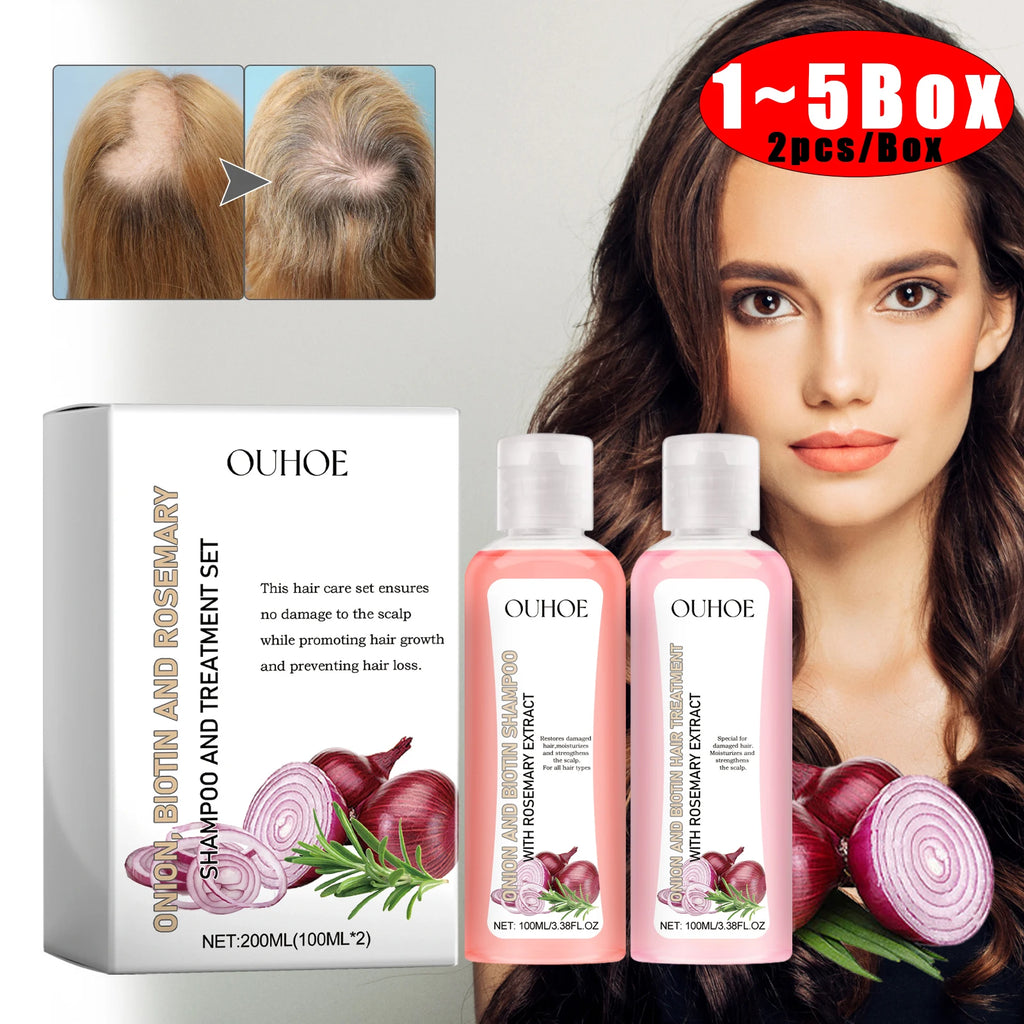 Biotina-Juego de champú de Romero para el cuidado del cabello, acondicionador para todo tipo de cabellos, libre de Parabeno, regalo para el cuidado del cabello saludable