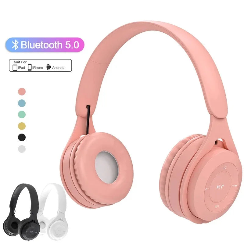 Y08 Auriculares inalámbricos Bluetooth Macaron auriculares estéreo con diadema para juegos con micrófono Gamer Girl regalo para tableta móvil