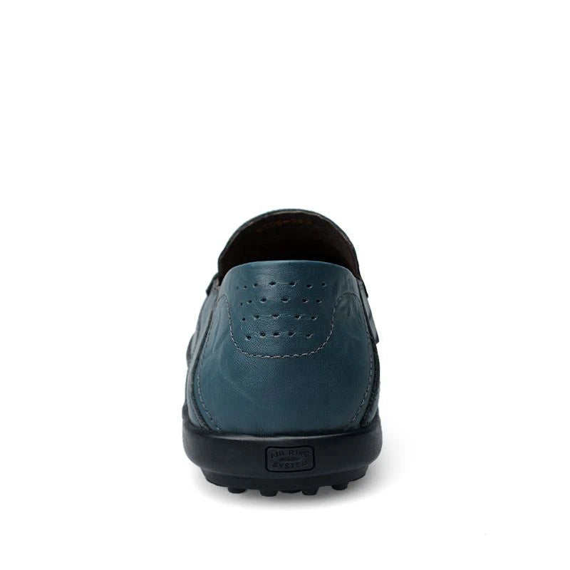 Zapatos de hombre de cuero genuino, mocasines formales informales de marca de lujo para hombre, mocasines italianos transpirables sin cordones, zapatos náuticos de talla grande