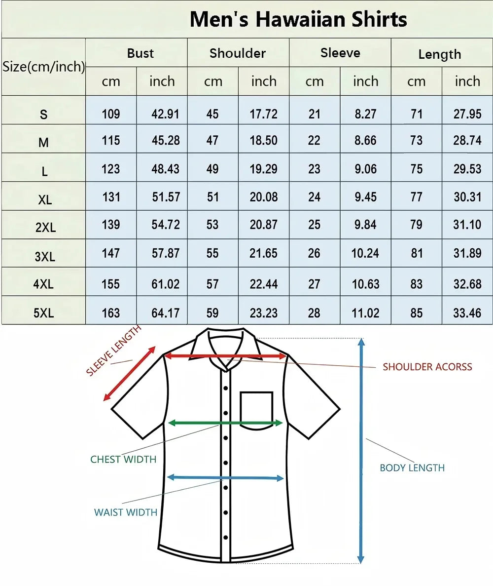 Camisa Ligera con Botones para Hombre, Estampado Retro, Manga Corta, Estilo Casual, Secado Rápido, Ropa Hawaiana para Vacaciones