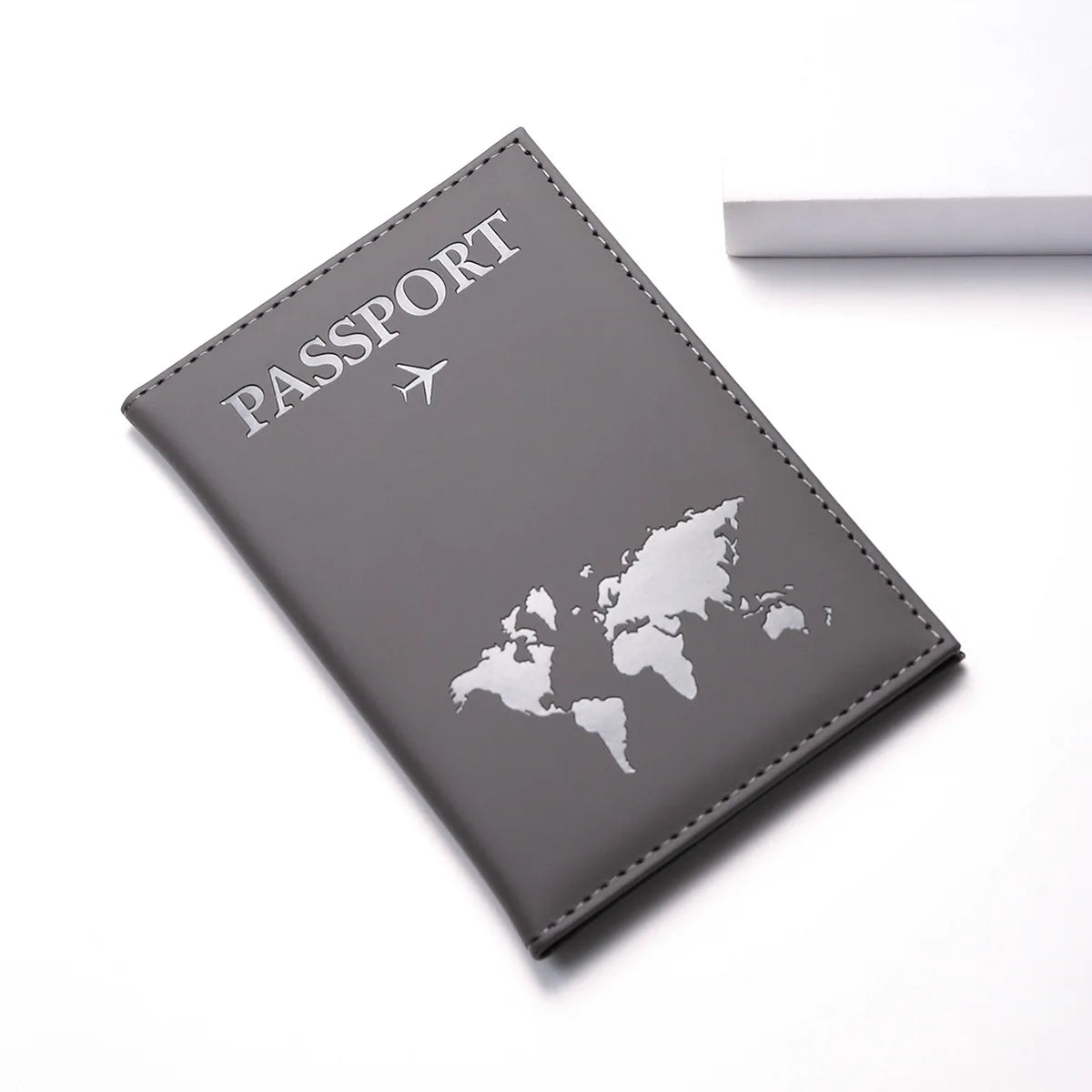 Fundas para pasaporte de negocios Vintage RFID para hombre y mujer, soporte multifunción para tarjetas bancarias de identificación, funda tipo billetera de cuero PU, accesorios de viaje