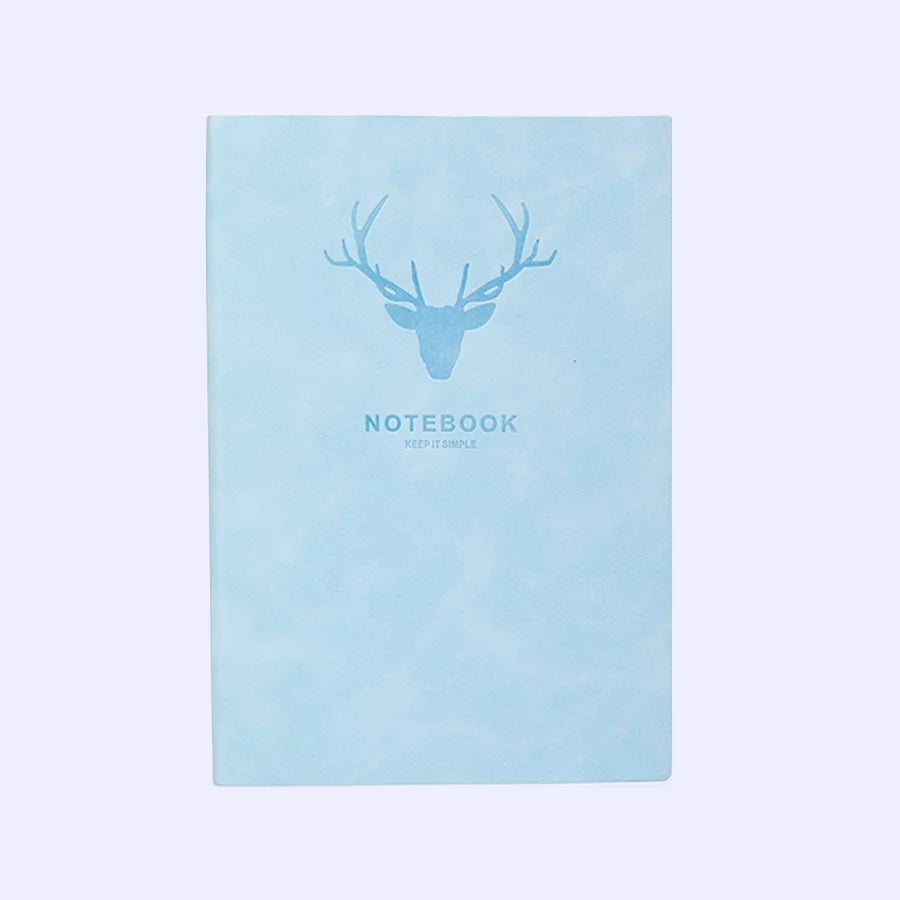 Cuaderno popular con cabeza de ciervo tamaño A5, cuaderno de negocios, diario portátil, cuaderno de bocetos para reuniones de oficina, 180 páginas