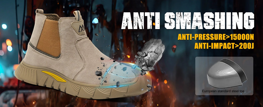 Zapatos de seguridad con punta de acero para hombres y mujeres, zapatos de trabajo antideslizantes, zapatillas de deporte, zapatos de trabajo protectores para exteriores, botas de seguridad para exteriores para hombres