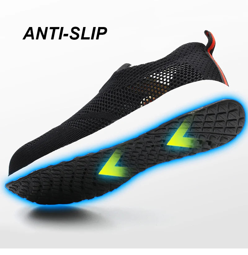 Zapatillas de trabajo ligeras de malla de verano, zapatos de seguridad protectores con punta de acero para el trabajo, zapatos de construcción transpirables para hombres y mujeres, botas de trabajo para hombres