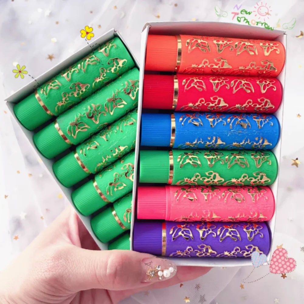 Lápiz labial de terciopelo de 6 colores, lápiz labial mágico mate, Color cambiante, brillo de labios Sexy, duradero, hidratante, resistente al agua