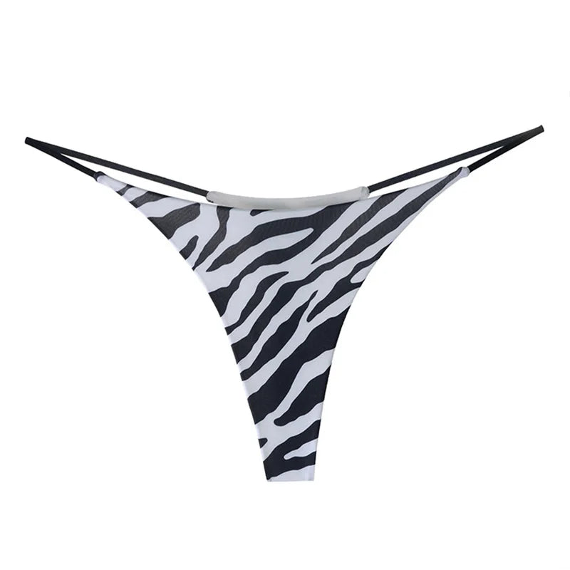 Bragas de algodón con estampado de leopardo para mujer, bragas sexis, Tanga de cintura baja, Bikini con espalda en T, ropa interior sin costuras, lencería femenina, talla S-XXL