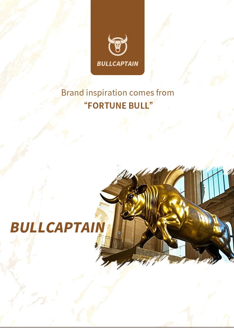 Cartera Bullcaptain de cuero genuino para hombre, monedero de viaje de calidad a la moda, protección Rfid, tarjetero Wollst para hombre con cadena