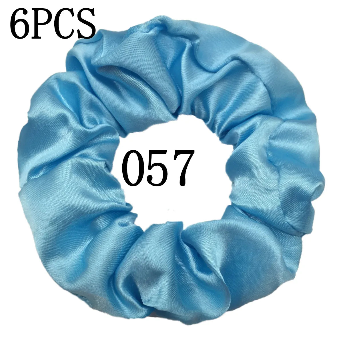 6 unids/lote, bandas para el pelo, lazos, cuerdas, soporte para cola de caballo para mujeres o niñas, accesorios, tocados de satén, Color sólido 100