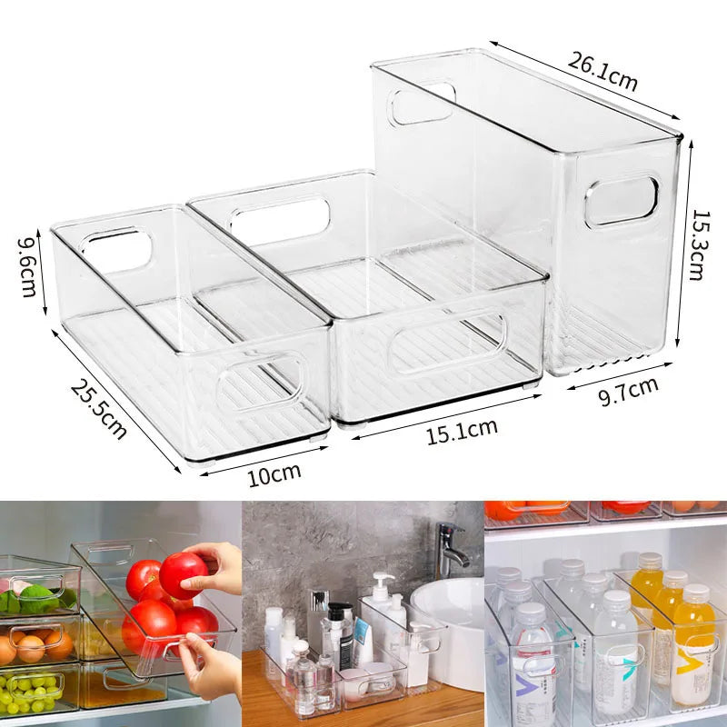 Caja de almacenamiento transparente para refrigerador, organizador de frutas y verduras, contenedor transparente para cocina, almacenamiento de alimentos y bebidas, 2030