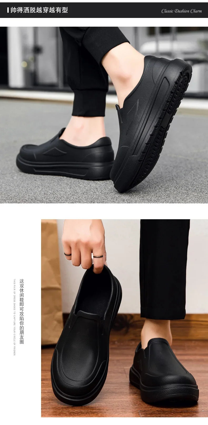 Zapatos de Chef para hombre, antideslizantes, resistentes al aceite, resistentes a la suciedad, zapatos de cocina, zapatos de trabajo, zapatos de lluvia de secado rápido, zuecos transpirables de gran tamaño