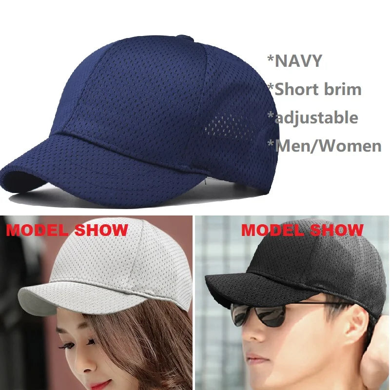 Gorra de béisbol de malla de verano de talla grande de cabeza grande para hombres y mujeres gorra transpirable de camionero ajustable para deportes al aire libre correr