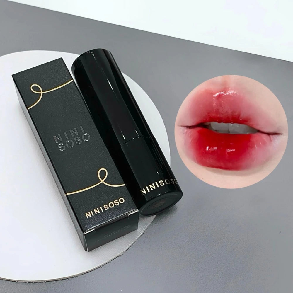 Lápiz labial de espejo brillante: sombra roja y marrón, hidratante, resistente al agua, duradero, unisex, perfecto para maquillaje de vacaciones y fiestas