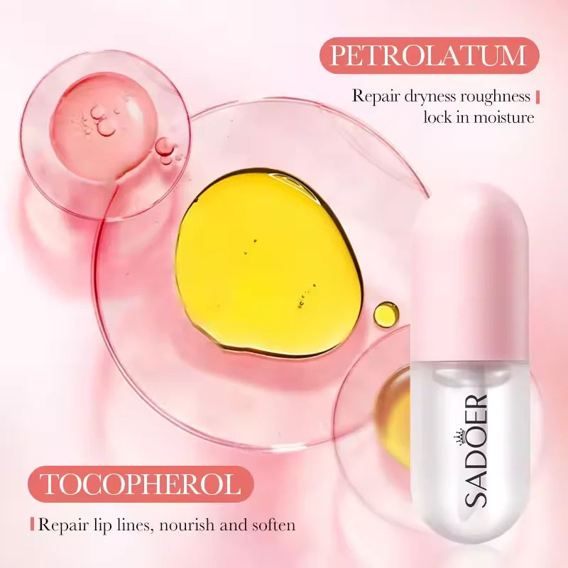 Aceite esencial para rellenar los labios, cuidado de los labios Sexy instantáneo, nutritivo, antiarrugas, hidratante, brillo de labios carpante definitivo, suero, cosméticos