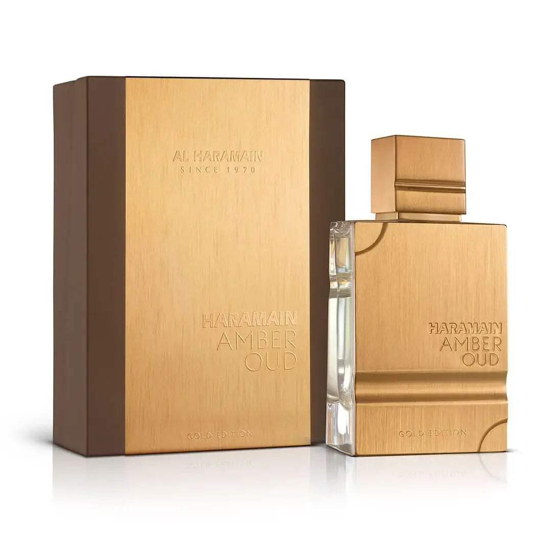 Al Haramain Amber Oud Gold EDP 60ml – Perfume Unisex de Larga Duración con Notas de Ámbar, Vainilla y Oud, Regalo de Lujo
