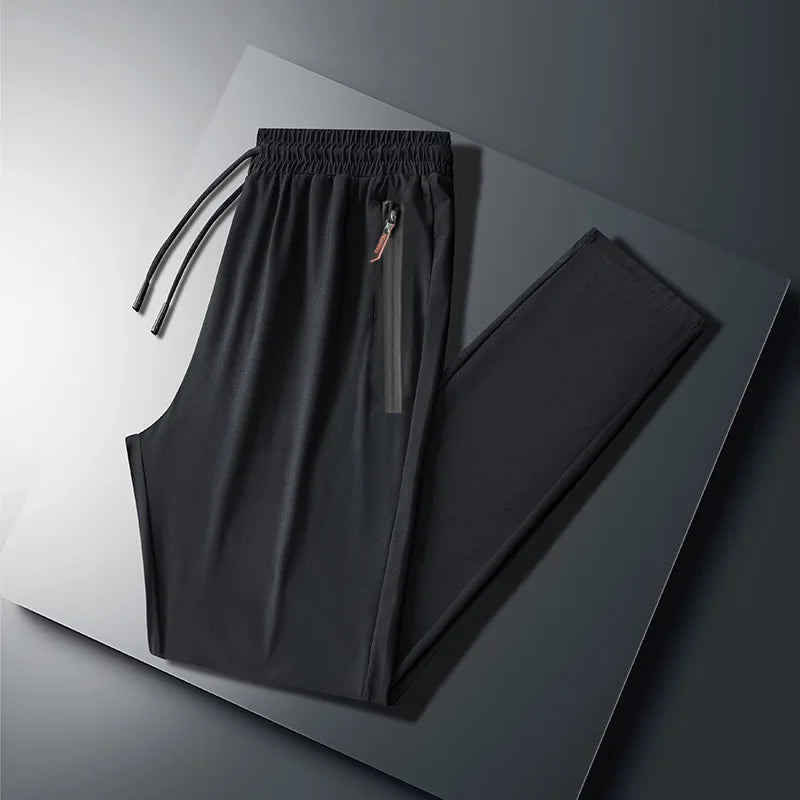 2025 Pantalones para correr para hombre Pantalones casuales finos de secado rápido Pantalones deportivos con bolsillos con cremallera Ropa deportiva Correr Pantalones deportivos para correr