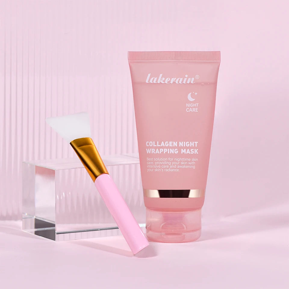 Mascarilla Facial Nocturna de Colágeno, Exfoliante, Hidratante, Reduce las Líneas Finas, la Sequedad, Hidratación, Iluminadora, Cuidado de la Piel Coreano
