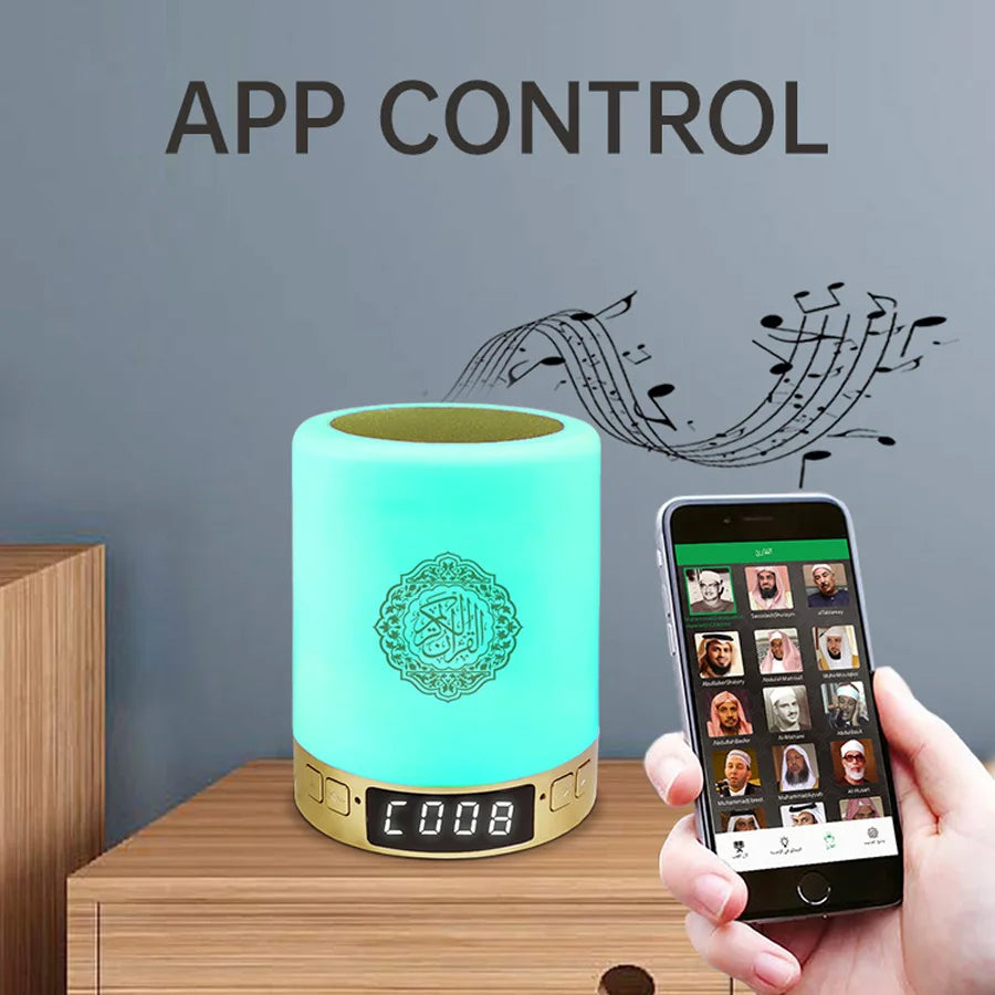 Azan-luz nocturna musulmana, Corán, portátil, inalámbrico, Caixa De Som, Altavoz Bluetooth, caja De sonido De música, lámpara sagrada Blutooth, Mini deflector