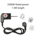 Cable de alimentación de 110V, 220V, 1,5 M, interruptor de Control de temperatura de 5 engranajes/enchufe acoplador 3 en 1, 2500W, accesorios para máquina de barbacoa Hotpot