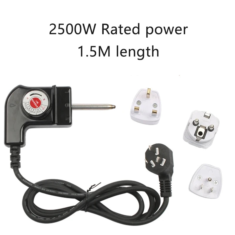 Cable de alimentación de 110V, 220V, 1,5 M, interruptor de Control de temperatura de 5 engranajes/enchufe acoplador 3 en 1, 2500W, accesorios para máquina de barbacoa Hotpot