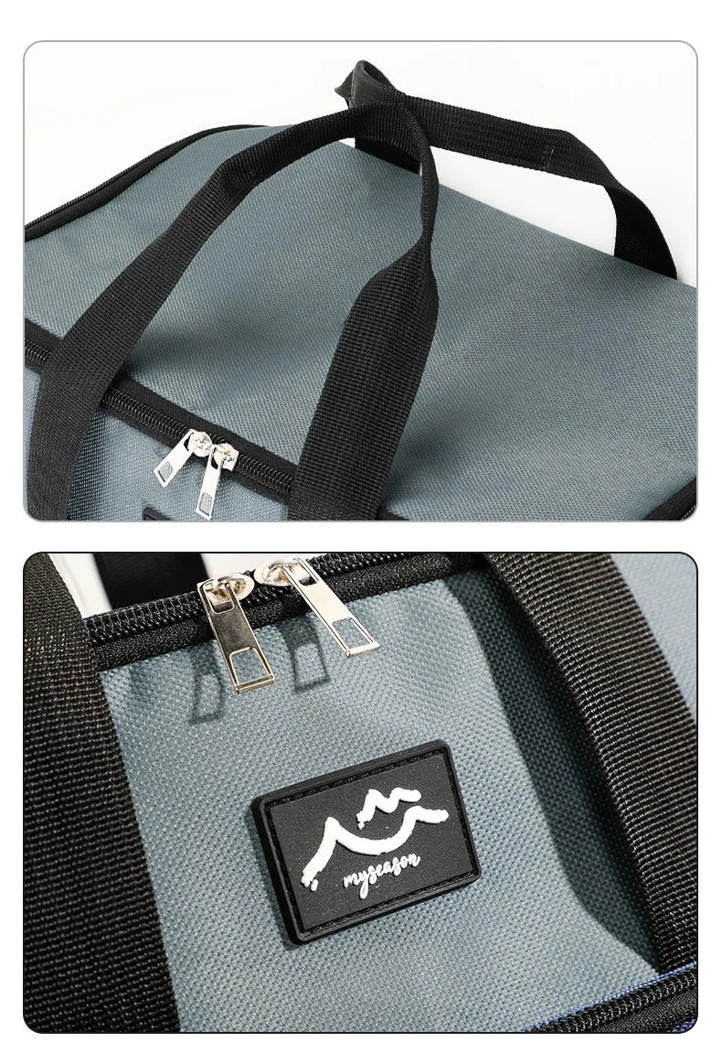 Color a juego de moda, bolsa de almuerzo cuadrada simple, bolsa de hielo portátil para acampar, trabajadores de oficina de gran capacidad, bolsa de comida
