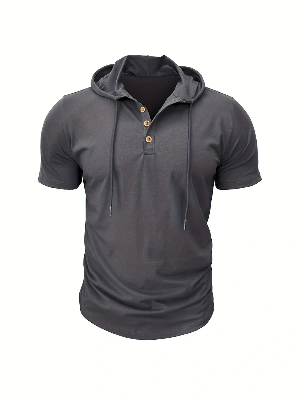 Camiseta ajustada de verano para hombre, camisetas de manga corta con capucha para Fitness, Sudadera con capucha ligera para hombre, camisetas deportivas transpirables para Fitness