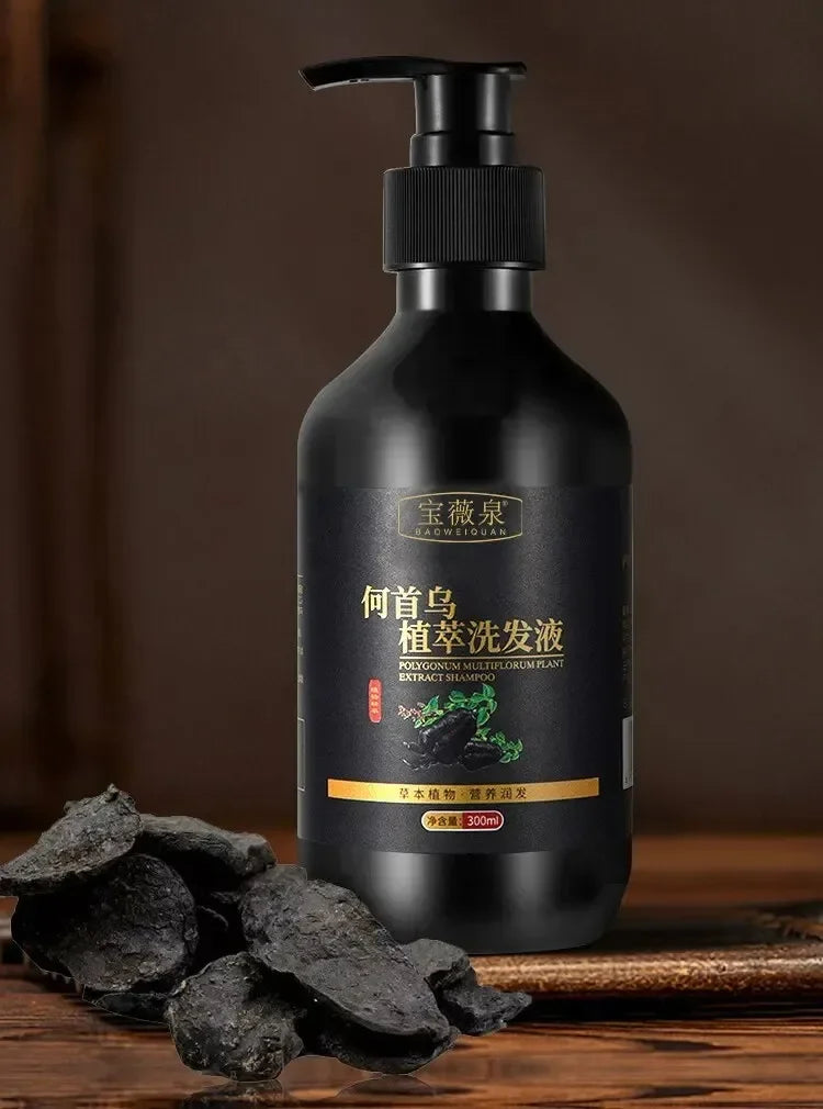 Herbal Polygonum Multiflorum Champú Control de aceite, Control de caspa, Champú para aliviar la picazón para hombres y mujeres