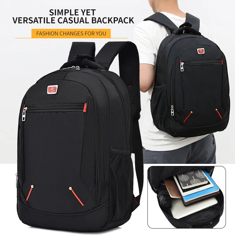Mochila de Estilo Moderno para Hombre, Mochila Casual de Gran Capacidad, Bolsa de Viaje Multifuncional para Computadora, Mochila Escolar Mediana a Grande