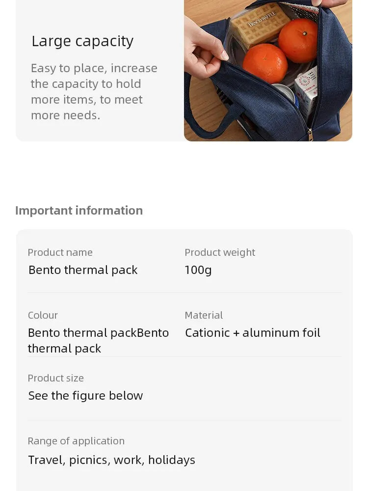 Bolsa de almuerzo aislada para mujeres y niños, bolsa térmica portátil, bolsa de hielo, contenedor de comida de lona, bolsas de Picnic de alimentos