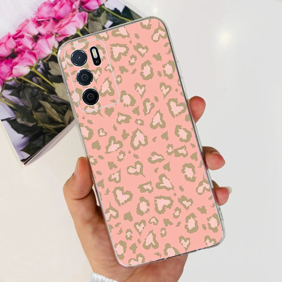 Para Oppo A16 A16s funda elegante pintada contraportada suave funda de teléfono delgada para Oppo A16s OppoA16 s CPH2269 Coque Fundas carcasa de parachoques