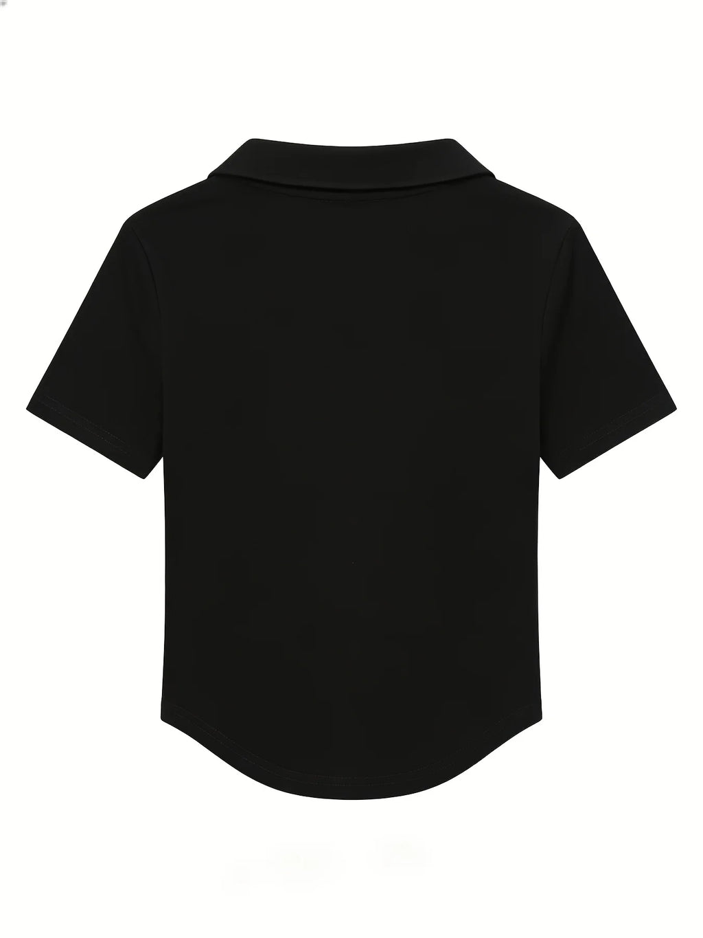 Camiseta POLO blanca de manga corta para mujer, estilo punk, holgada y cómoda, para vacaciones, de verano