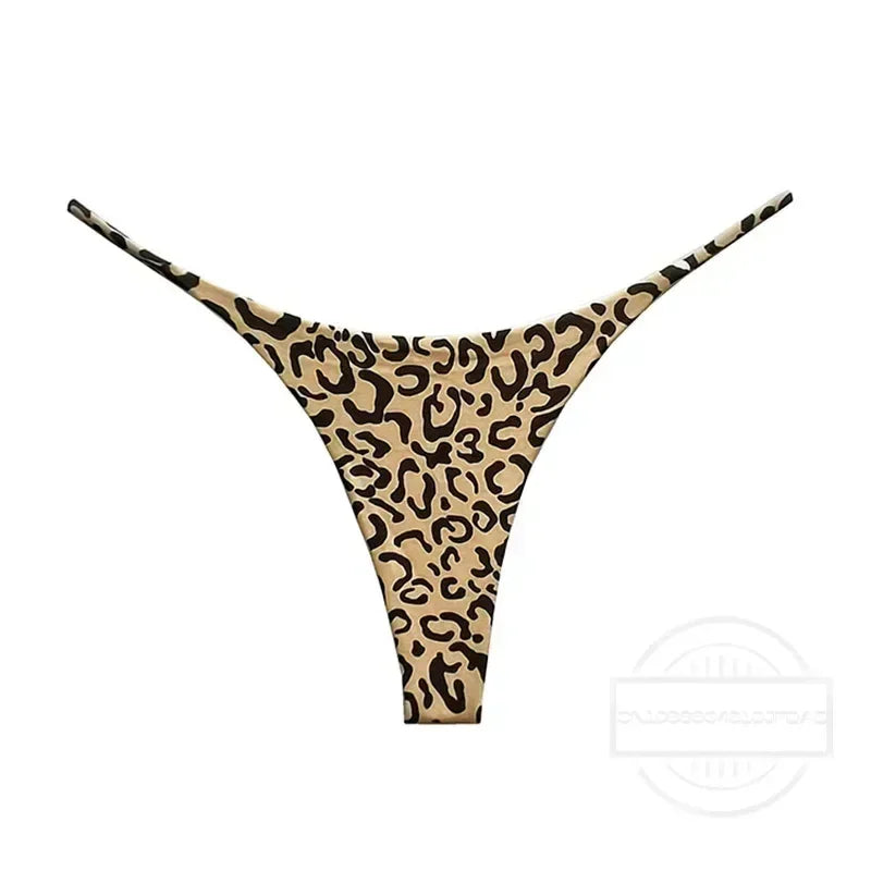 Bragas de algodón con estampado de leopardo para mujer, bragas sexis, Tanga de cintura baja, Bikini con espalda en T, ropa interior sin costuras, lencería femenina, talla S-XXL