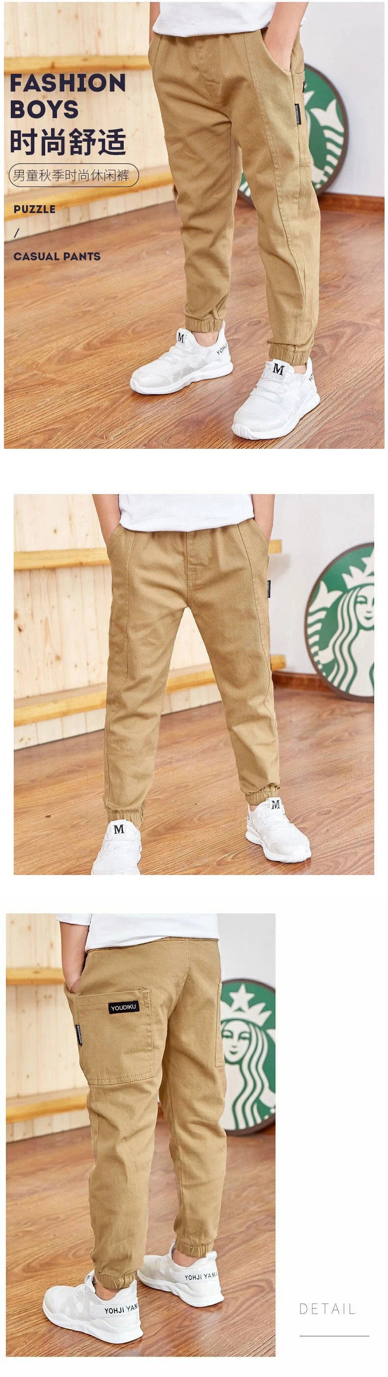 Primavera otoño pantalones de algodón para niños pantalones para niños pantalones deportivos casuales para niños 3 4 5 6 7 8 9 10 11 12 13 años ropa para niños adolescentes