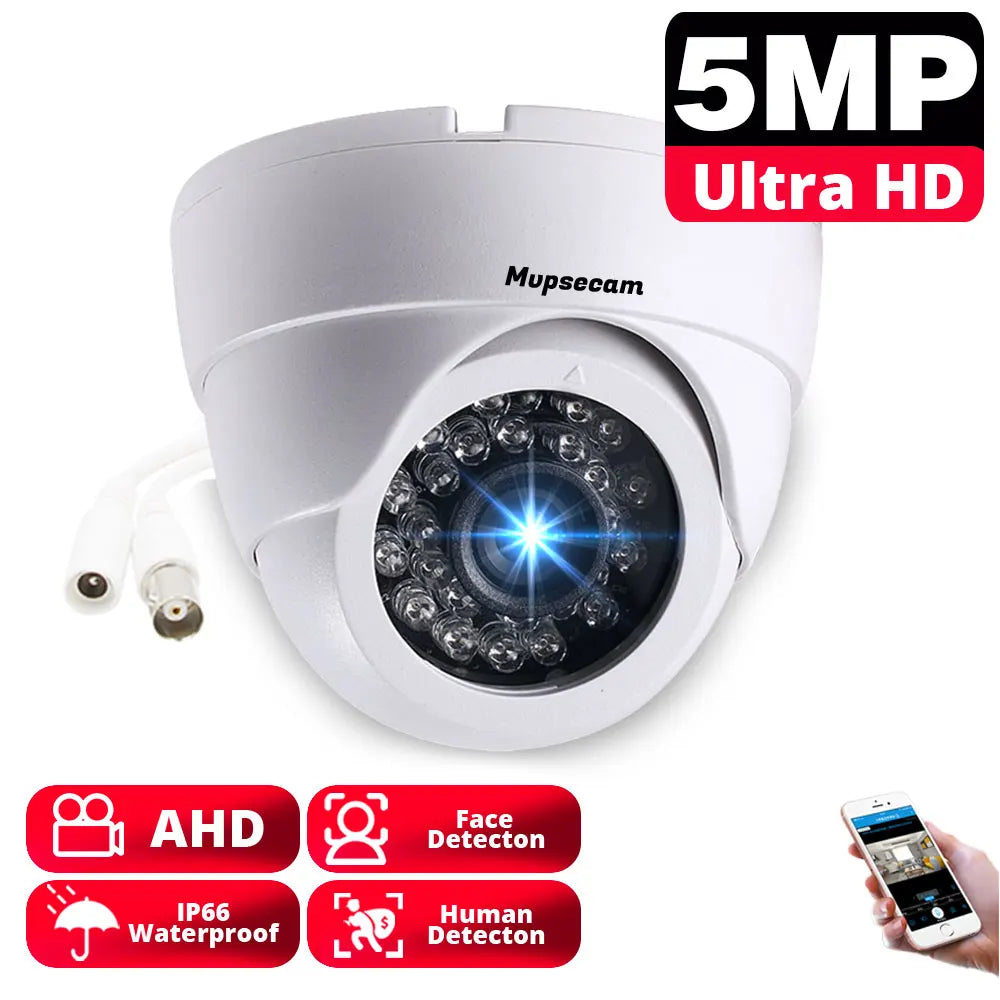 Cámara domo analógica de seguridad CCTV 4K BNC para exteriores, impermeable, detección facial, AHD, DVR, sistema de videovigilancia, 8MP, XMEYE, 5MP