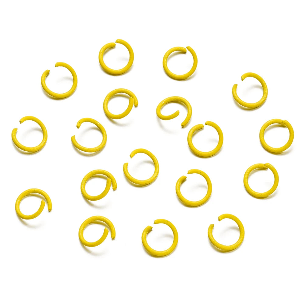 100 unids/lote 1,2x10mm anillos abiertos coloridos conector de anillo de salto dividido para hacer joyería Diy accesorios suministros