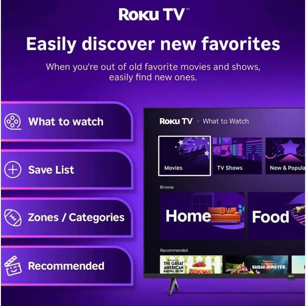 Televisor Inteligente Hiro TV de 40 Pulgadas, 1080p Full HD con Audio Dolby para Streaming, LED de Iluminación Directa, con Wi-Fi, Bluetooth, 3 Puertos HDMI - H40C3C