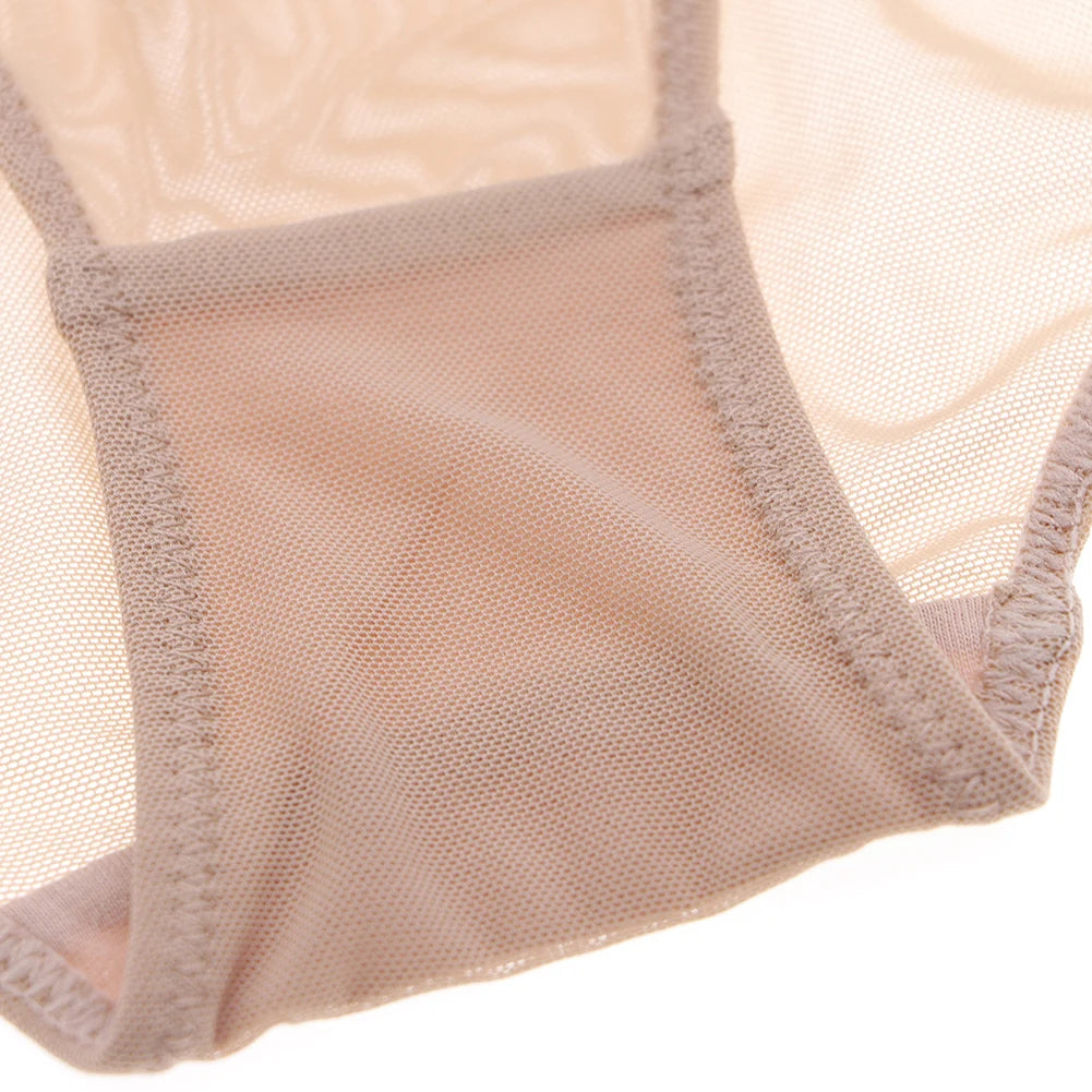 Varsbaby-ropa interior de encaje de malla de copa ultrafina, transparente, sin forro, 1 sujetador + 2 bragas, conjunto de sujetador de talla grande para mujer