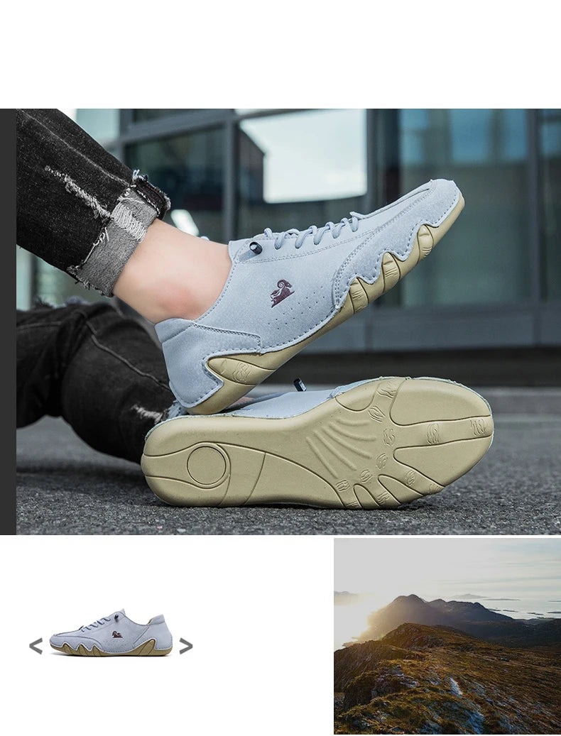 Zapatos de hombre para las cuatro estaciones, nuevos zapatos informales de talla grande, zapatos transpirables de suela suave a la moda para exteriores, zapatos deportivos para caminar para hombre