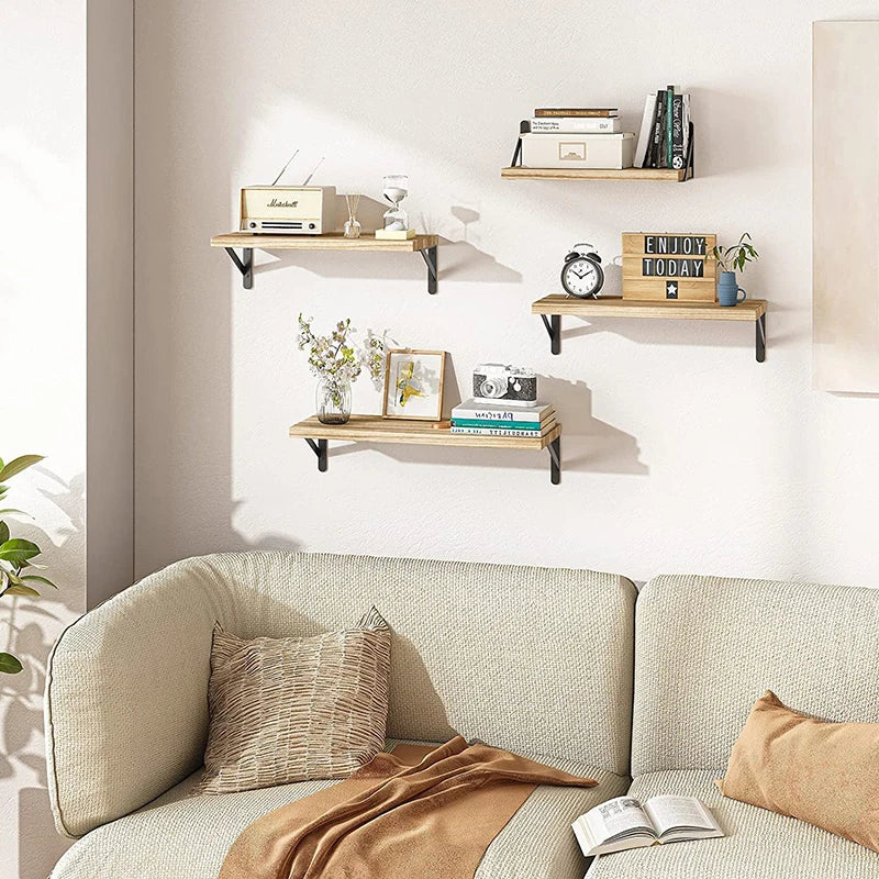 Estantes de pared flotantes de madera, estantes colgantes para baño, estante de almacenamiento, organizador de cocina, muebles, soporte de exhibición para sala de estar