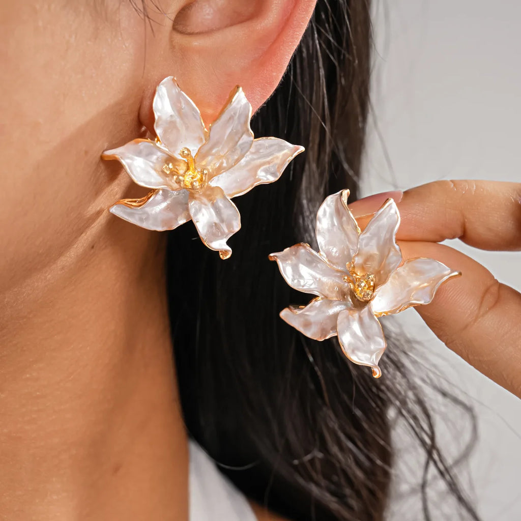 Pendientes de Aleación DIGADAGU con Diseño de Flor, Novedosos, Exagerados y Sencillos, Accesorios de Joyería para Fiesta para Mujer